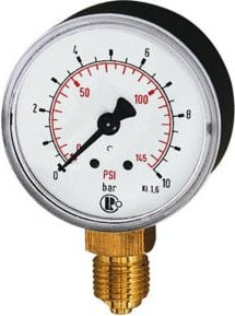 Riegler Standardmano aus Kunststoff mit G 1/4 Anschluss unten, Messbereich 0 - 2,5 bar/36 psi, Durchmesser 63 mm - Bild 1
