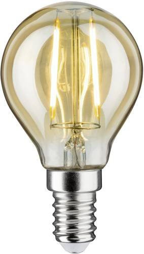 Paulmann LED Filament Leuchtmittel E14 Tropfenform in Gold, Warmweiß, 2,6W (entspricht 26W), Durchmesser: 4,5 cm, Höhe: 7,8 cm - Bild 1