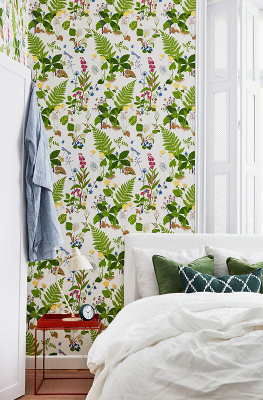 Borås Tapeter Wallpaper Trollslända 1788 Floral in Grün aus Vlies - Bild 4