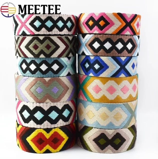 Meetee Jacquard-Gurtband in Multicolour für Rucksäcke, Kleidung und DIY-Projekte - Bild 1