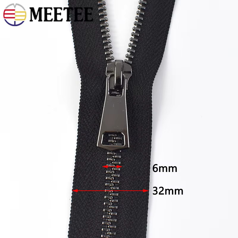 Meete 5er Set schwarze Metall-Reißverschlüsse mit Auto-Lock für Bekleidung und Schuhe - Bild 3