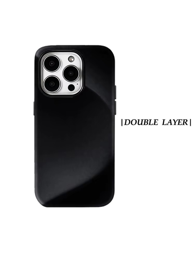 Schwarze Wave Magnetische Handyhülle aus Stoff für Apple iPhone 17 16 15 14 13 Pro Max Plus Robustes Doppel-Layer Design - Bild 4
