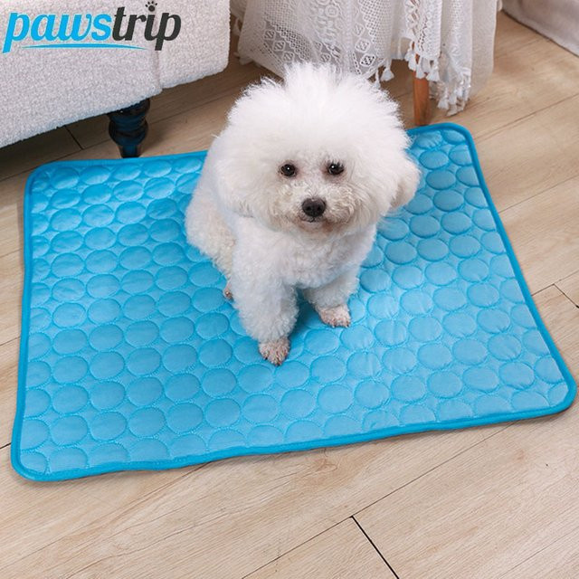 Pawstrip Kühlmatte für Hunde und Katzen, atmungsaktive Eisdecke in Blau, B/T: 40 x 30 cm - Bild 1