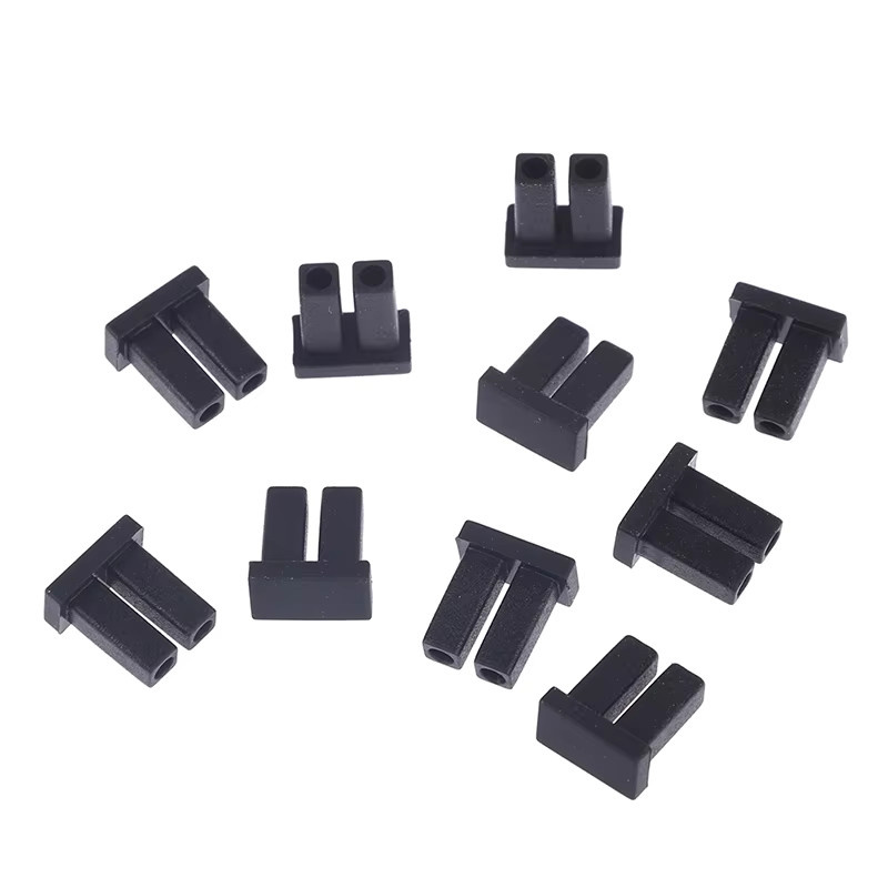 10er Set Staubschutzkappen für SFP-Module und optische Faseranschlüsse in Schwarz - Bild 4
