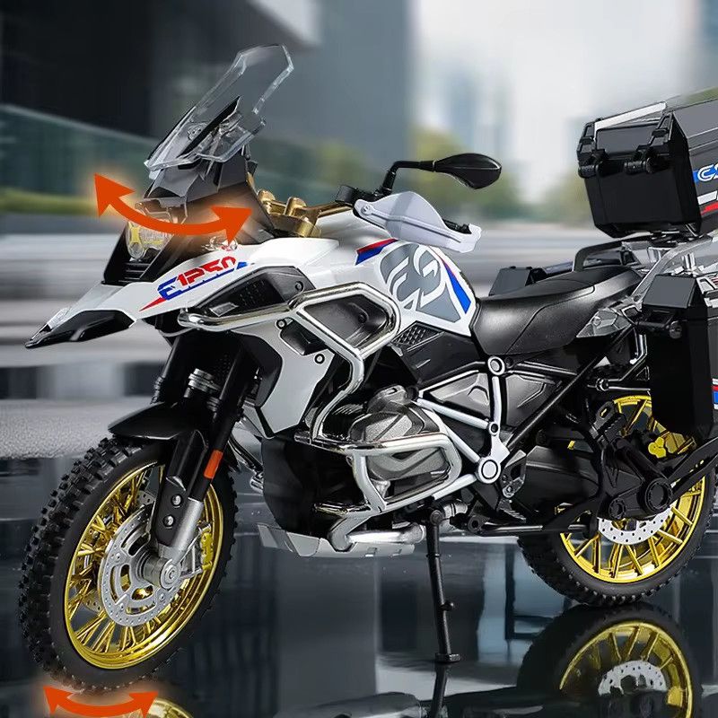 WELLY Simulationsmodell R 1250 GS Adventure Motorrad im Maßstab 1:10 aus Legierung in Schwarz - Bild 2