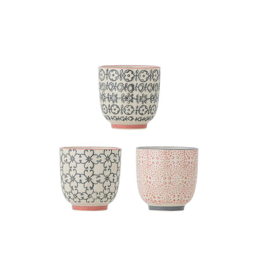 Bloomingville Becher-Set Cécile aus Steingut, 3 Stück - Bild 1