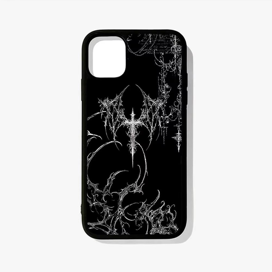 Gothic Cyber Sigil Kreuz Handyhülle für Apple iPhone 11 bis iPhone 17 Pro Max, Farbe: Schwarz, Material: PC und TPU - Bild 6