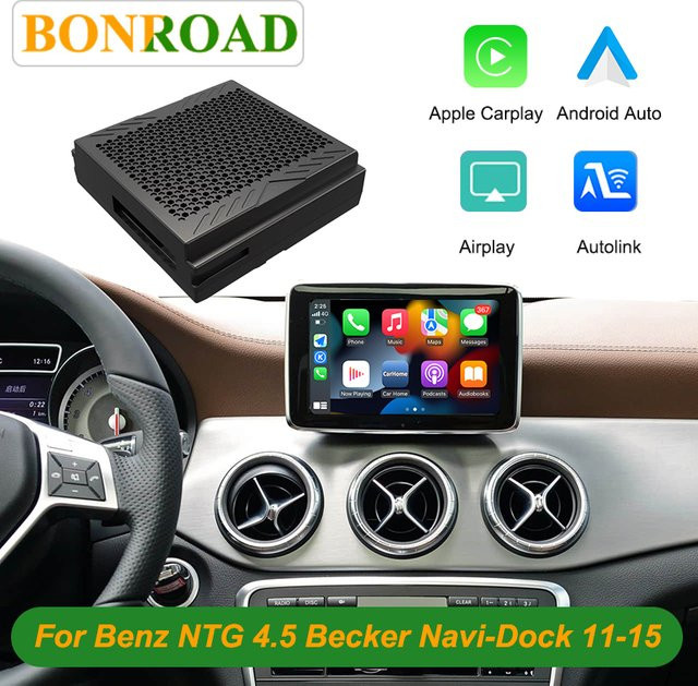 Bonroad CarPlay und Android Auto Interface Modul für Mercedes Benz NTG4.5 in Schwarz - Bild 1
