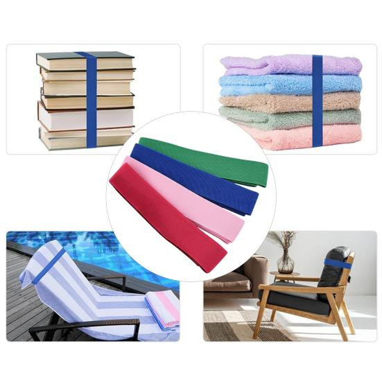 4 Stück Badetuch-Binder rutschfeste und winddichte Handtuchhalter für Strandstühle mit hoher Elastizität - Bild 4