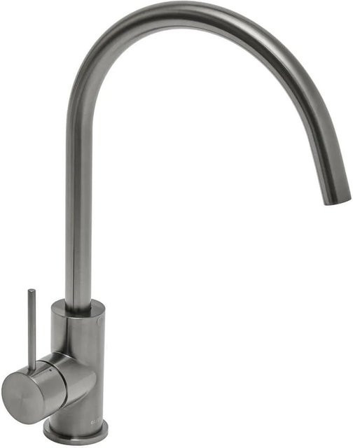 Swiss Aqua Technologies Waschtischbatterie Einhebelmischer mit schwenkbarem Auslauf aus Edelstahl in Gunmetal Gebürstet, Höhe: 36,3 cm - Bild 1