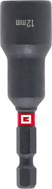 Einhell Impact Sechskant-Steckschlüssel aus Chrome Vanadium mit 1/4 Zoll E 6.3 Schaft, 12 mm, rot/schwarz - Bild 1