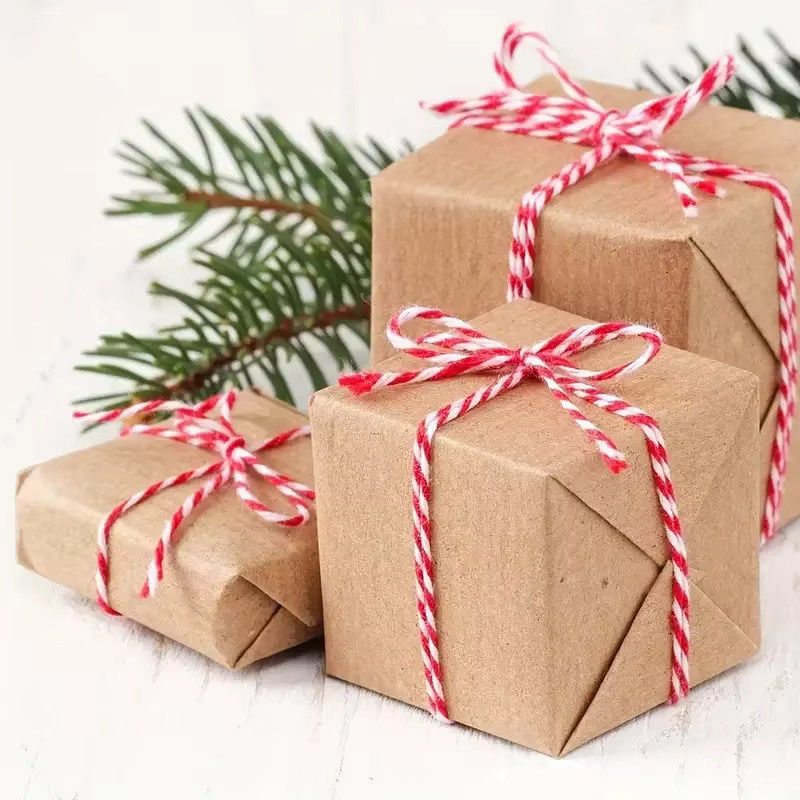 Rote Bäckerschnur aus Baumwolle, 100 m Rolle für DIY-Bastelverpackungen und Heimdekoration - Bild 2