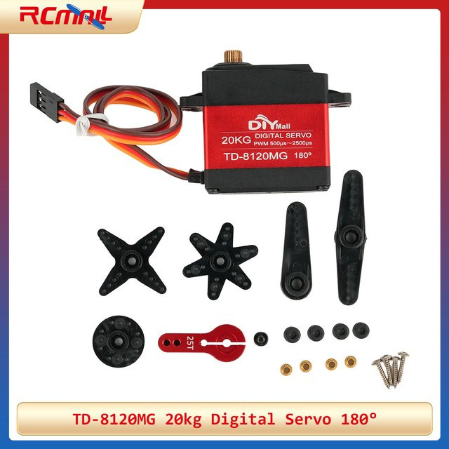 stemedu TD-8120MG Digital Servo, Wasserdicht, Metallgetriebe, für RC Auto Modellfahrzeug Spielzeug - Bild 1