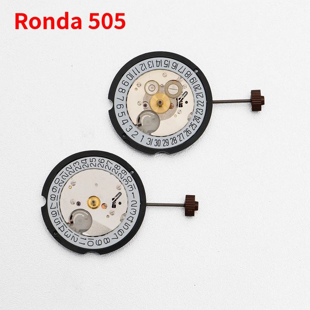 Ronda Uhrenwerk, Quarzwerk, Messing, Weiß, Unisex - Bild 1