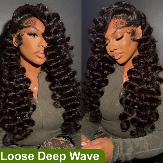 CYPHA Perücke, Loose Deep Wave, HD Lace Front, Brasilianisches Echthaar, Damen - Bild 1