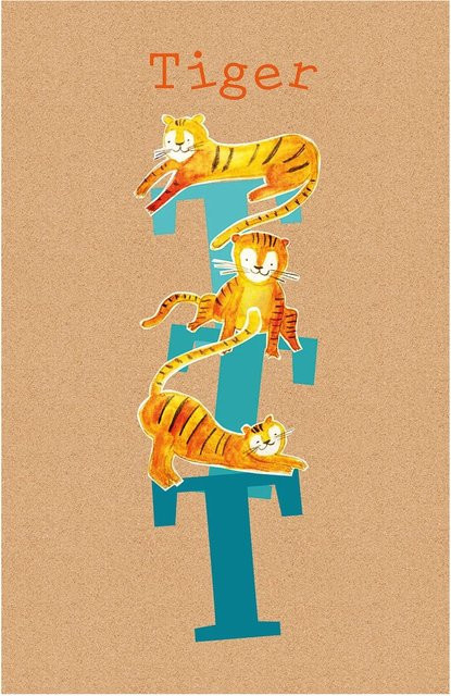 Komar Wandbild ABC Animal Poster auf Fotopapier, Mehrfarbig, Breite: 50 cm, Höhe: 70 cm - Bild 1