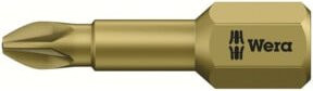 Wera Schraubendreher Bit Pozidriv PZD 1 in Gold, 10 Stück, 6,3 mm x 25 mm - Bild 1