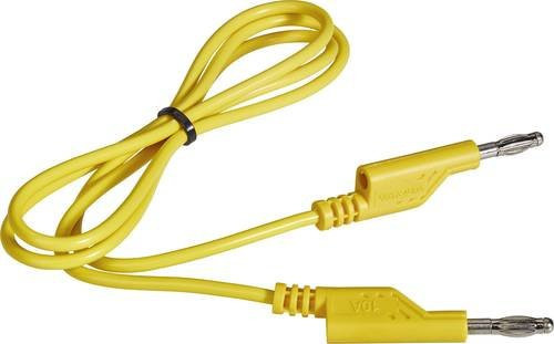 VOLTCRAFT Messleitung mit 4mm Lamellenstecker, Gelb, 1,00 m - Bild 1