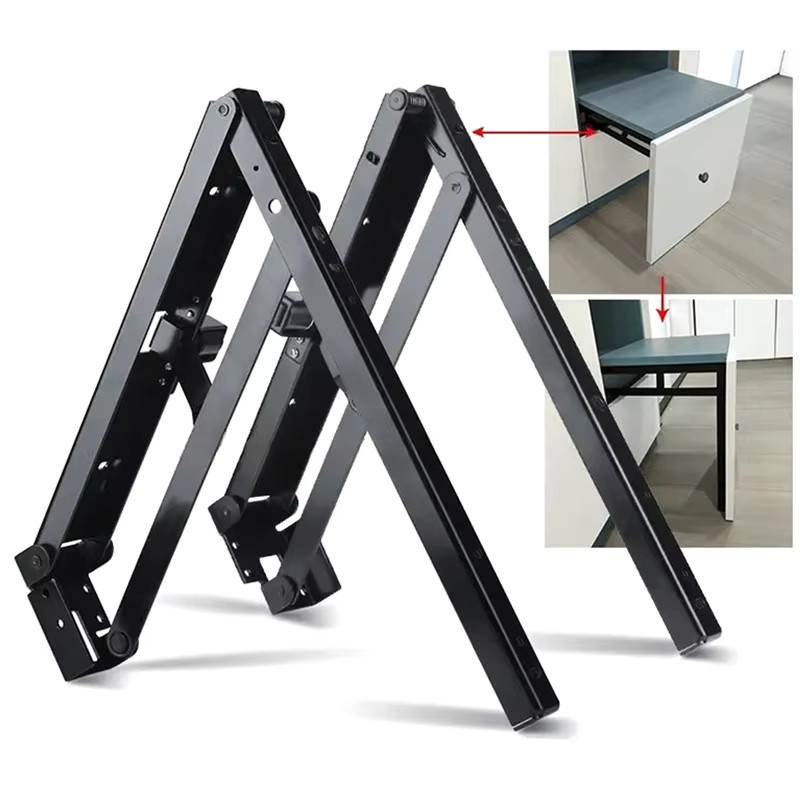 ABZV Set aus 2 Klappscharnieren für Klappsitz Hocker und Schränke in Schwarz - Bild 2