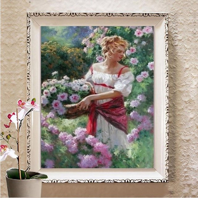FIYO Diamond Painting Set Floral Motiv zum Selbermachen, Mehrfarbig, B x H: 20 x 30 cm - Bild 1