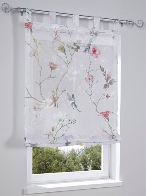 Raffrollo Heine Home transparent multicolour aus 100% Polyester, Breite: 140 cm, Höhe: 45 cm - Bild 1