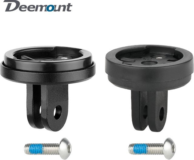 Deemount Richtungsverstellbarer Adapter in Schwarz für Garmin Bryton Wahoo Computer, hinteres Radarlicht und Magicshine Scheinwerfer-Sportkamera - Bild 1