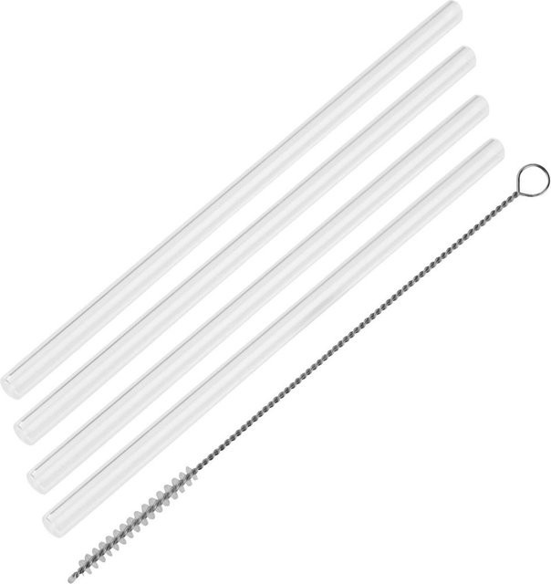 Fackelmann Mehrweg-Strohhalme aus Glas, transparent, 5-teilig - Bild 1