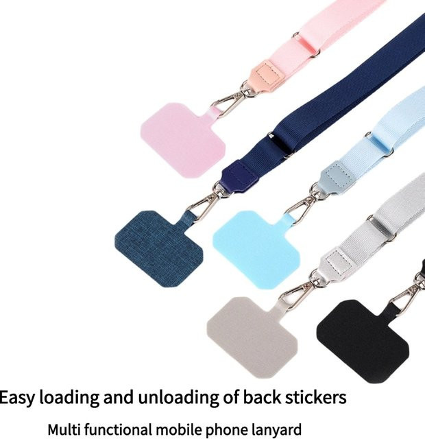 Multifunktionales Telefon Lanyard Crossbody in Weiß, verstellbares Handy-Halsband und Handgelenkseil zum Umhängen - Bild 1