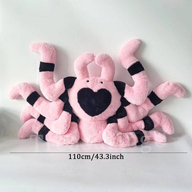 TreasuringU Vogelspinnen Plüschtier, Schwarz Rosa, 110cm, ab 14 Jahre - Bild 1