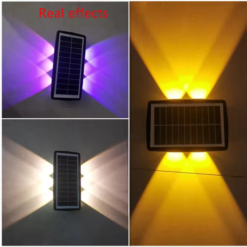 IEEYEEY Solar LED Wandlampe für den Garten in Schwarz mit Up-and-Down-Beleuchtung - Bild 2