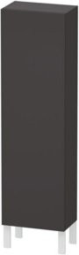 Duravit L-Cube Halbhochschrank mit Tür links, Graphit supermatt, B: 40 cm, T: 24,3 cm, H: 132 cm - Bild 1