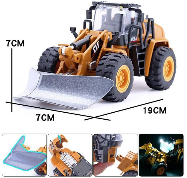 Linyi toy car Bagger Schneepflug, Modell Spielzeug, 1:50, Metall, ab 14 Jahren - Bild 1