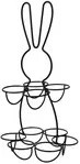 Decoris Eierständer Hase in Schwarz aus Metall für Ostern und Frühling - Bild 1