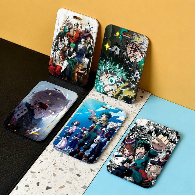 My Hero Academia MHA Anime Ausweishalter mit Schiebeabdeckung aus Kunststoff in Multicolour - Bild 1