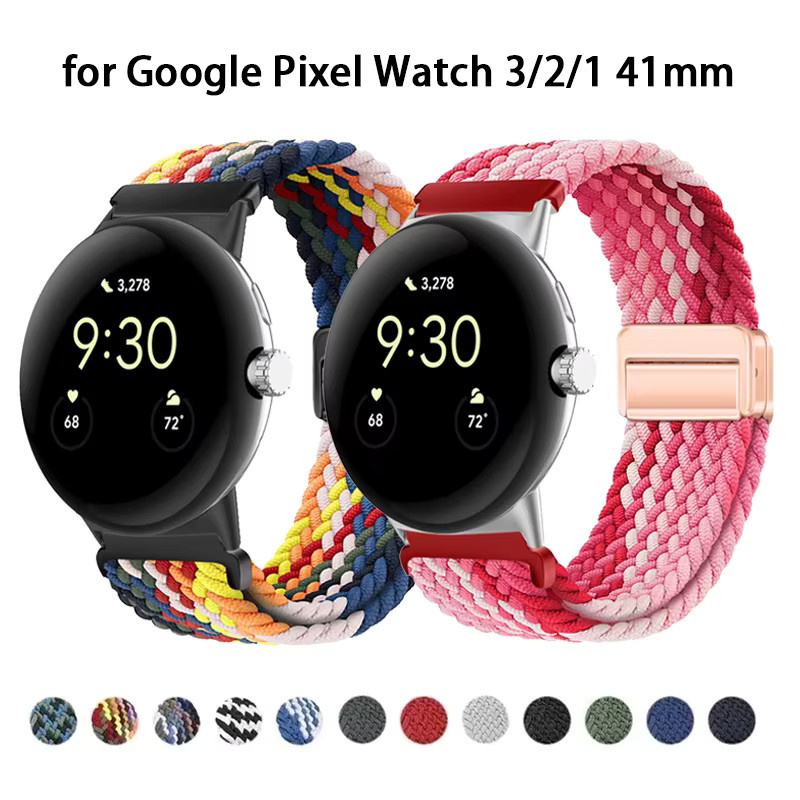 Google Uhrenarmband Nylon, magnetisch, geflochten, multicolor, Google Pixel Watch 3 41 mm, Google Pixel Watch 2 - Bild 6