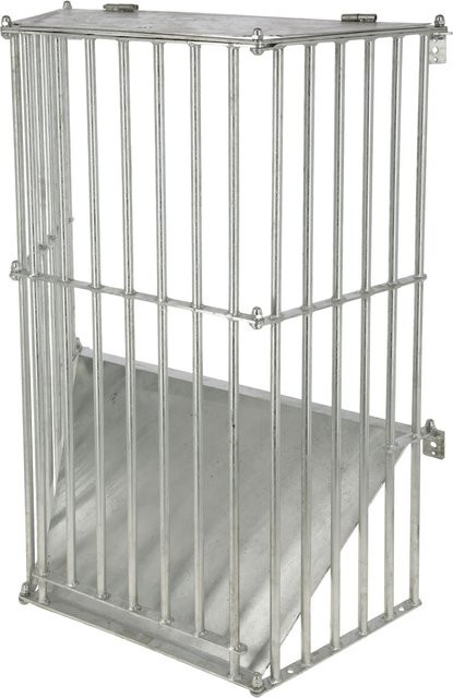 Kerbl SlowFeed Plus Futterraufe aus Metall zur Wandmontage in Silber - Bild 1