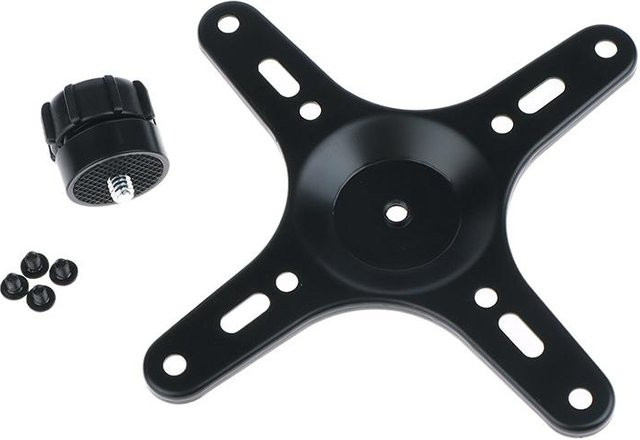 Eafigth Tragbare Monitor Wandmontagehalterung mit Kugelkopf und VESA 75x75mm oder 100x100mm sowie 1/4 Zoll Schraubloch in Schwarz - Bild 1