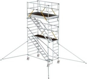 Munk Rollgerüst SG von Günzburger Steigtechnik aus Aluminium in Silber, B/T: 135 x 245 cm, Plattformhöhe: 447 cm - Bild 1