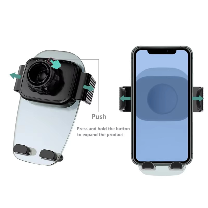 Homhu Universal Auto Becherhalter mit verstellbarer Handyhalterung für Smartphones in Schwarz - Bild 3