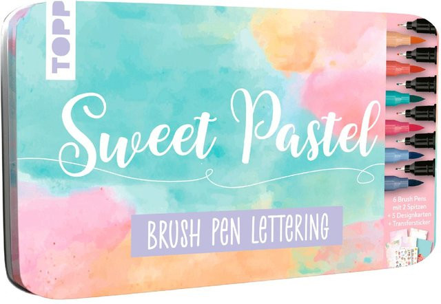 Designdose Brush Pen Lettering Sweet Pastel in Multicolour - Bild 1