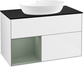 V&B Waschtischunterschrank Finion 100 in Weiß lackiert, B/T/H: 100 x 50,1 x 50,1 cm - Bild 1