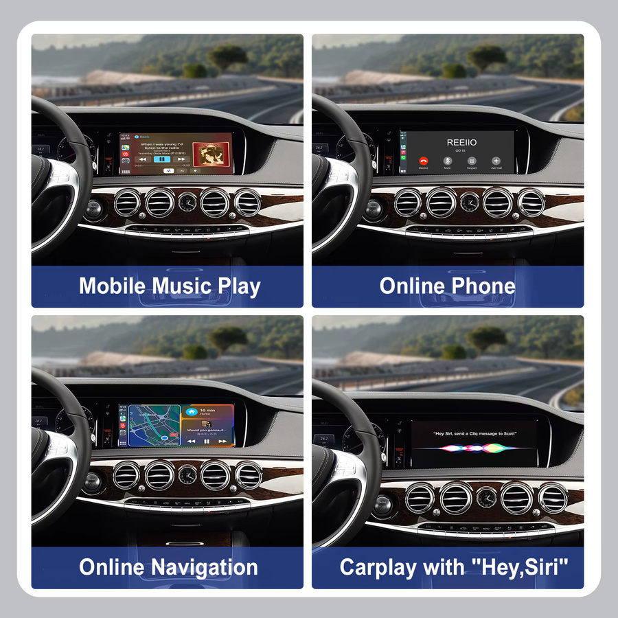 REEIIO Drahtloses CarPlay und Android Auto Interface mit Mirror Link und AirPlay für Mercedes Benz S-Klasse W222 (2014-2018) NTG 5.0 - Bild 5