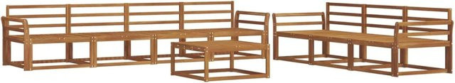 vidaXL Outdoor-Sofagarnitur 8-teilig aus Massivholz Akazie in Natur Braun - Bild 1