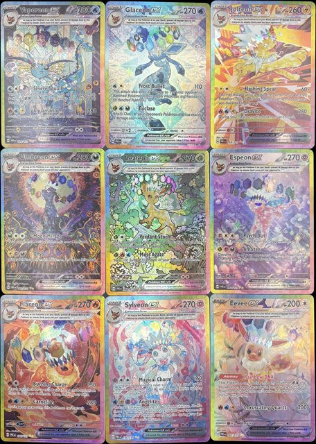 Bandai Pokémon Eevee-Serie Sammelkarten, 9-teiliges Set, Englisch, Bunt - Bild 1