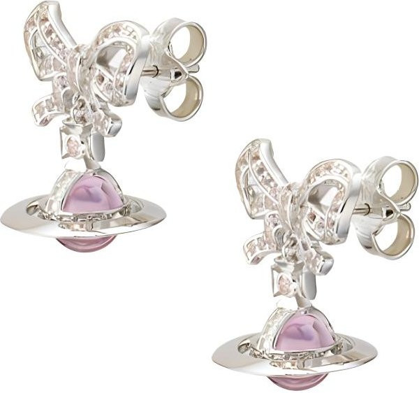 Vivienne Westwood Anhänger Ohrringe, Rosa Kristall, Damen - Bild 1
