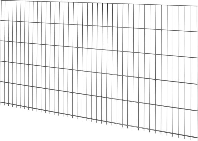 Doppelstabmattenzaun aus Metall in Anthrazit, Höhe: 103 cm, Breite: 201 cm, verzinkt und pulverbeschichtet - Bild 1