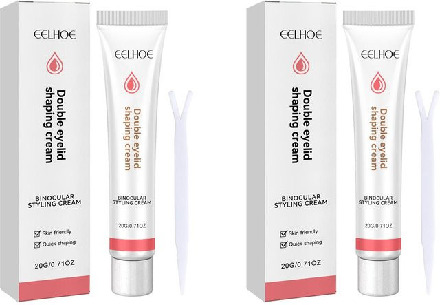 EELHOE Doppelaugenlid Styling Creme mit Y-Stift, 2 Sets, Unisex - Bild 1