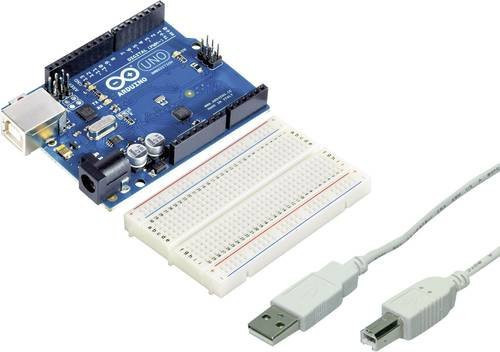 Arduino Uno Rev3 SMD Board mit Breadboard und Kabeln in Blau - Bild 1