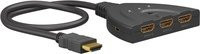 goobay HDMI-Umschaltbox 3 auf 1 mit 4K UHD Unterstützung, Schwarz - Bild 1