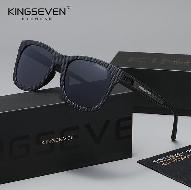 KINGSEVEN Sonnenbrille, Vollrand, quadratisch, Schwarz, Unisex, polarisiert - Bild 1